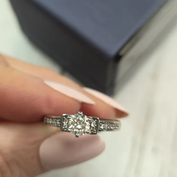 Sterling Silver Moissanite Ring